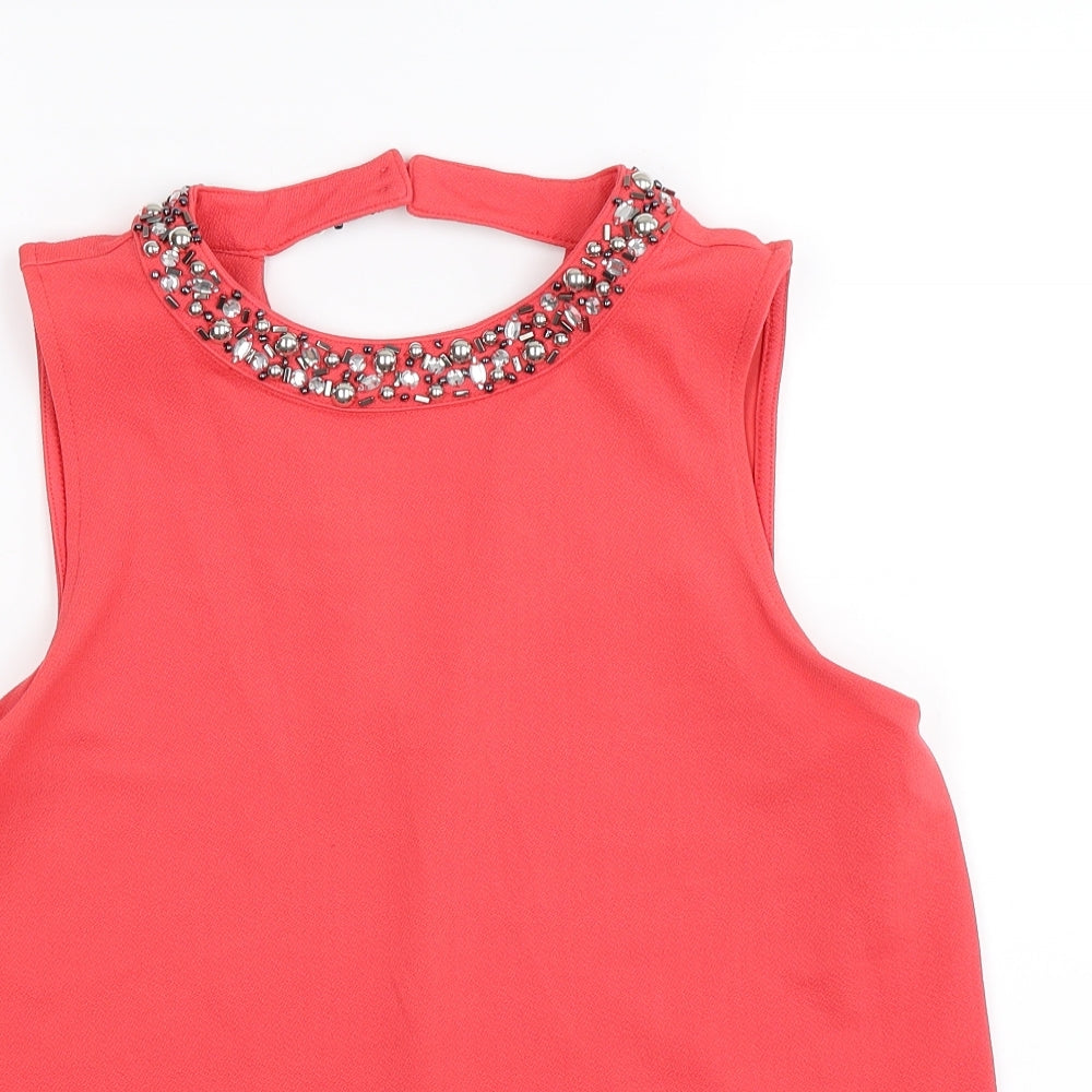 Womens UK Size 14 NEXT Orange Tunic Tank