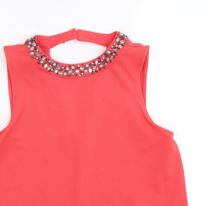 Womens UK Size 14 NEXT Orange Tunic Tank
