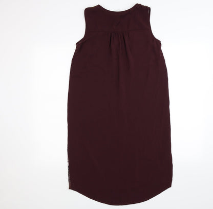 NEXT Womens Purple  Chiffon Tank Dress  Size 8  - woodland graphic