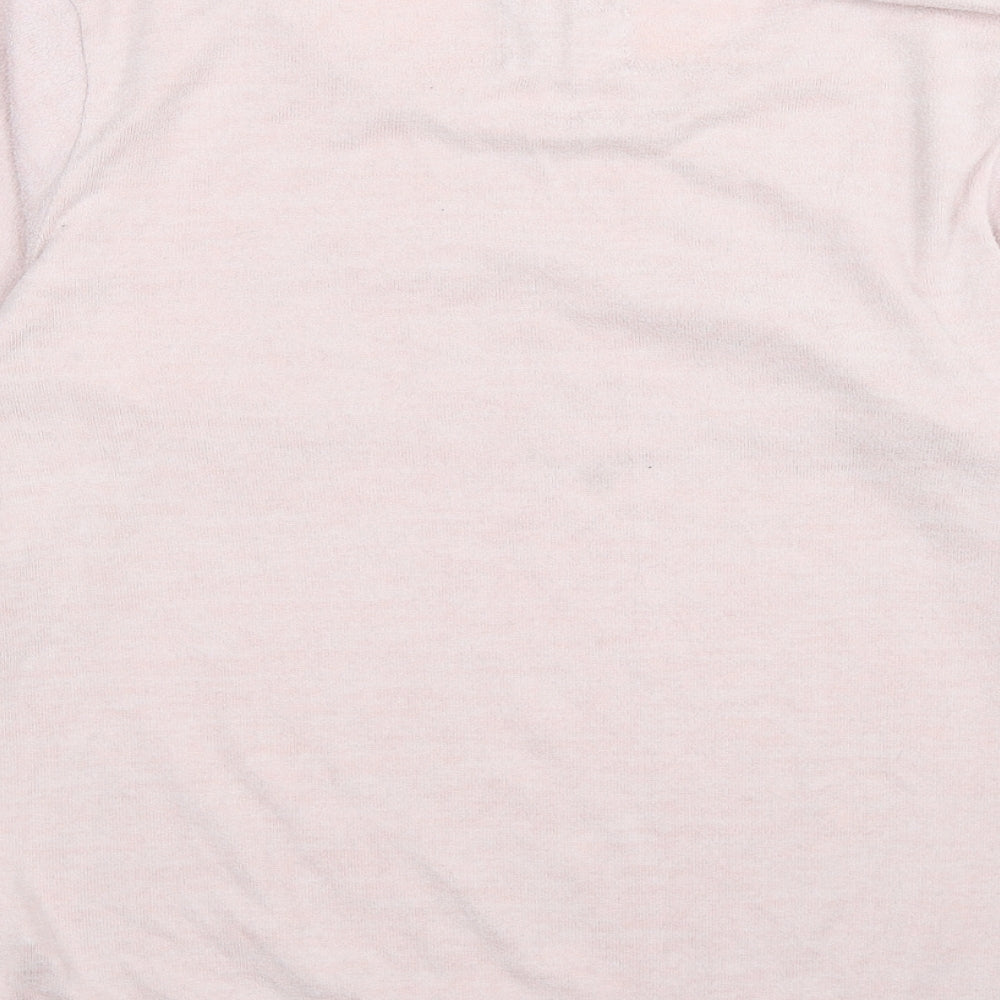 F&F Womens Pink Solid Velour Top Pyjama Top Size S  - ZZZ lounge wear