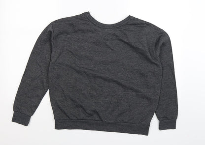Primark Womens Grey  Jersey Pullover Sweatshirt Size 10  - too busy having fun