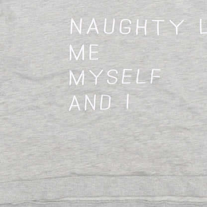Only Womens Grey  Jersey Pullover Sweatshirt Size S  - naughty list