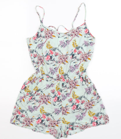 Divided Womens Green Flecked  Playsuit One-Piece Size 8