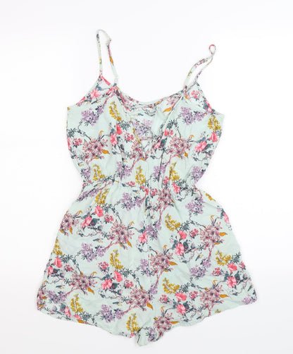 Divided Womens Green Flecked  Playsuit One-Piece Size 8