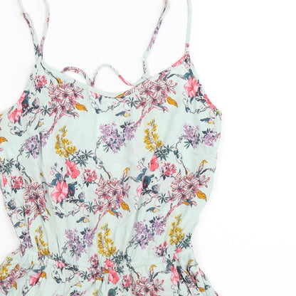 Divided Womens Green Flecked  Playsuit One-Piece Size 8