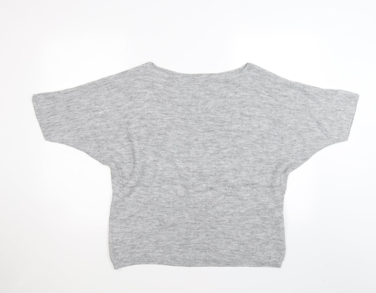 Nina Murati Womens Grey  Knit Pullover Jumper Size M