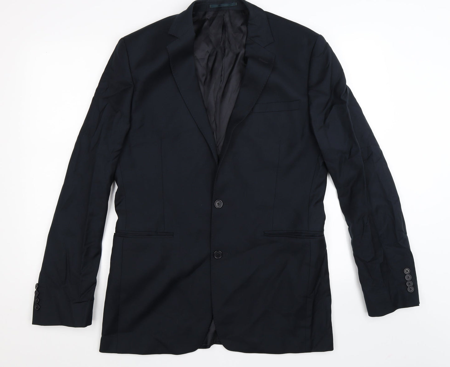 Mens UK Size 40 Lanificio Regular Blue Suit Jacket