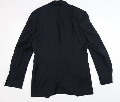 Mens UK Size 40 Lanificio Regular Blue Suit Jacket
