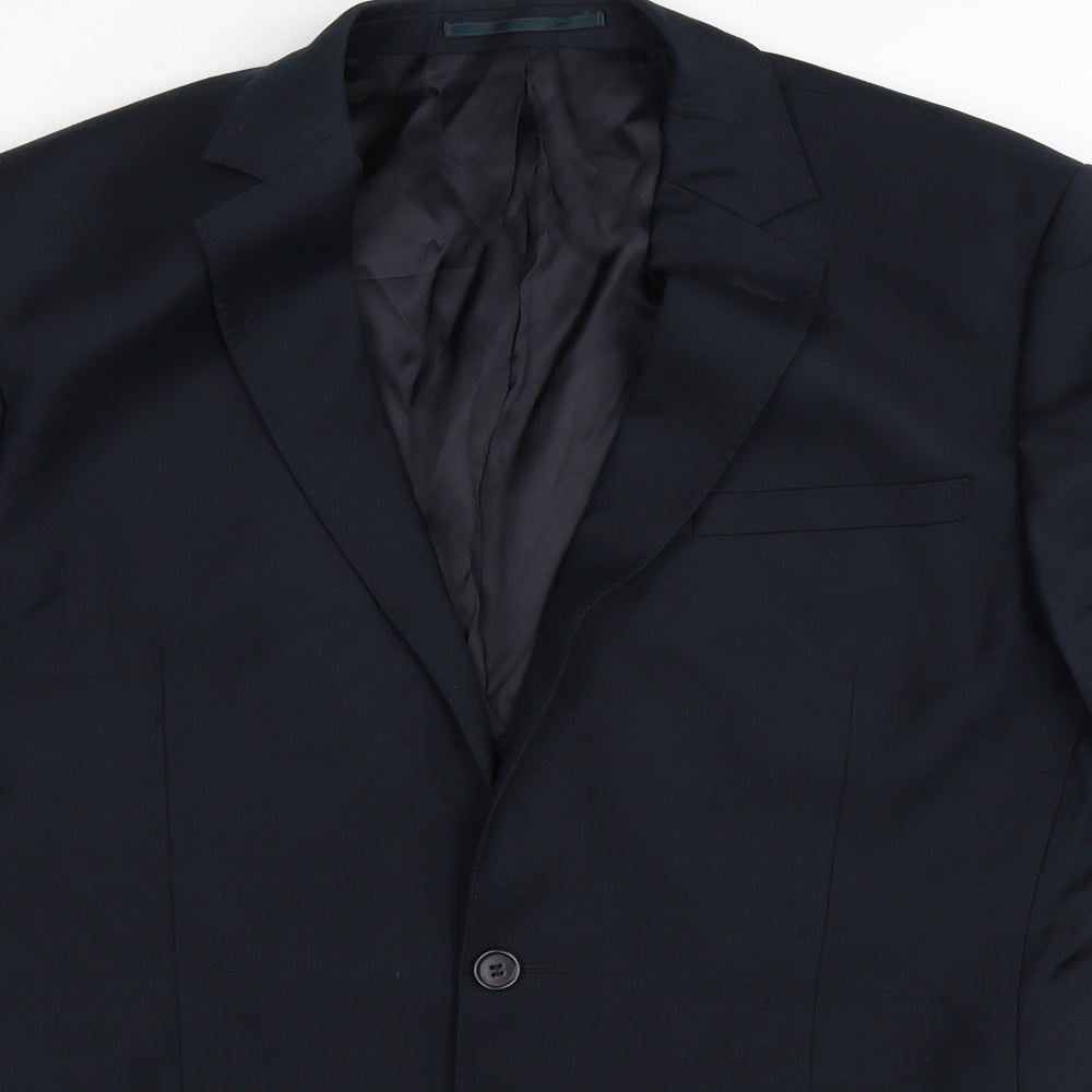 Mens UK Size 40 Lanificio Regular Blue Suit Jacket