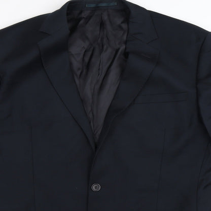 Mens UK Size 40 Lanificio Regular Blue Suit Jacket