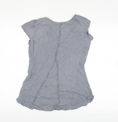 Womens UK Size S Hard Rock Grey Basic T-Shirt