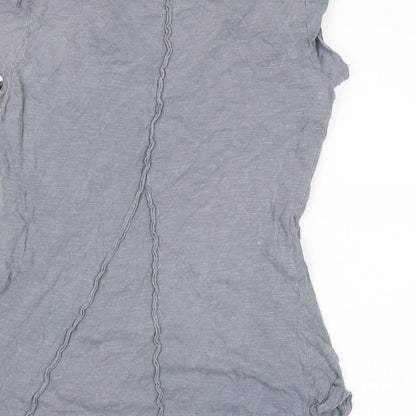 Womens UK Size S Hard Rock Grey Basic T-Shirt
