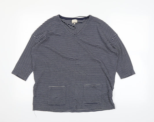 Womens UK Size S Easy Blue Basic T-Shirt