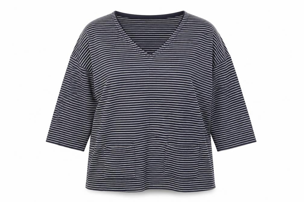 Womens UK Size S Easy Blue Basic T-Shirt