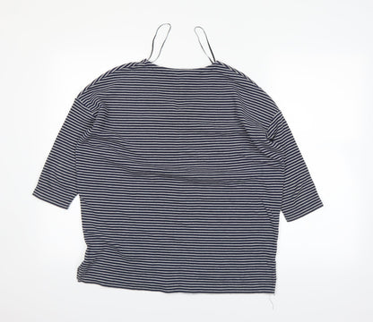 Womens UK Size S Easy Blue Basic T-Shirt