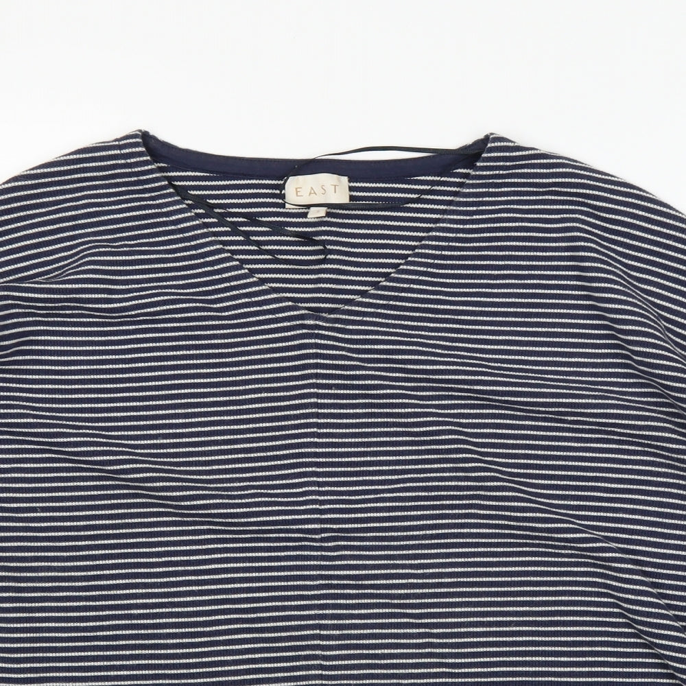 Womens UK Size S Easy Blue Basic T-Shirt