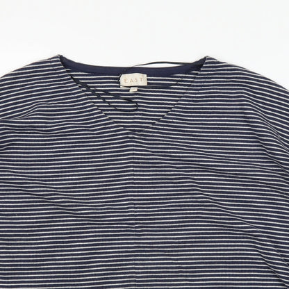 Womens UK Size S Easy Blue Basic T-Shirt