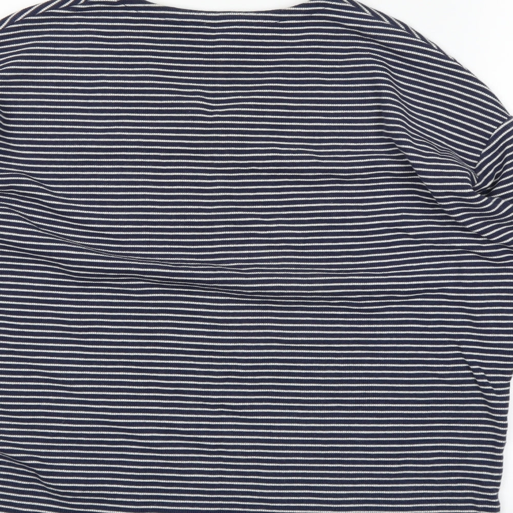 Womens UK Size S Easy Blue Basic T-Shirt
