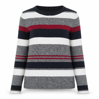 H&M Womens Grey Striped  Pullover Jumper Size M