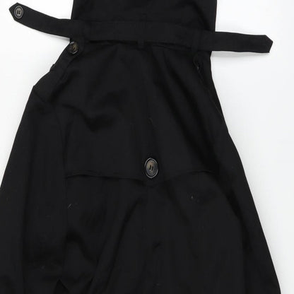 H&M Womens Black   Overcoat Coat Size S