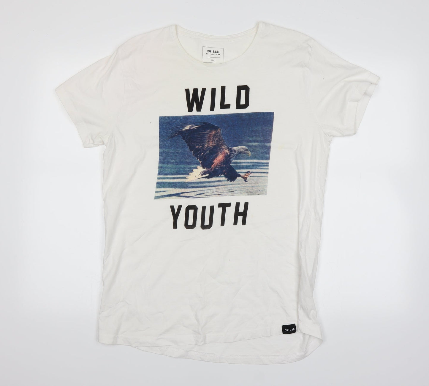 CO LABS Mens White    T-Shirt Size L