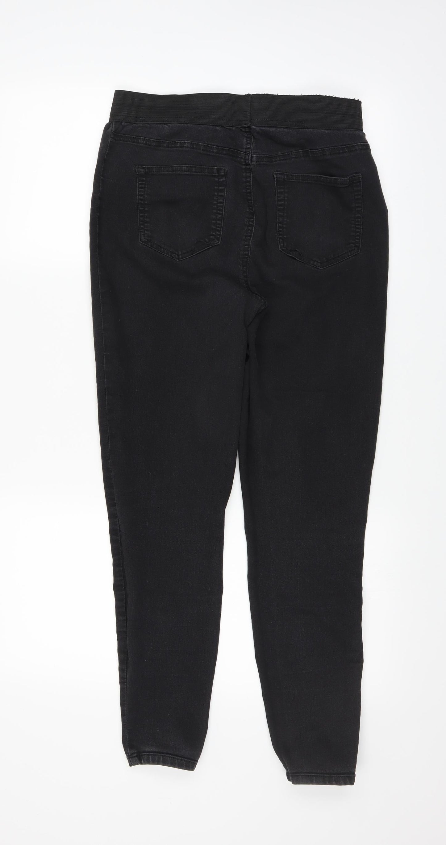 Womens UK Size 12 Papaya Regular Fit Skinny Black Jeans