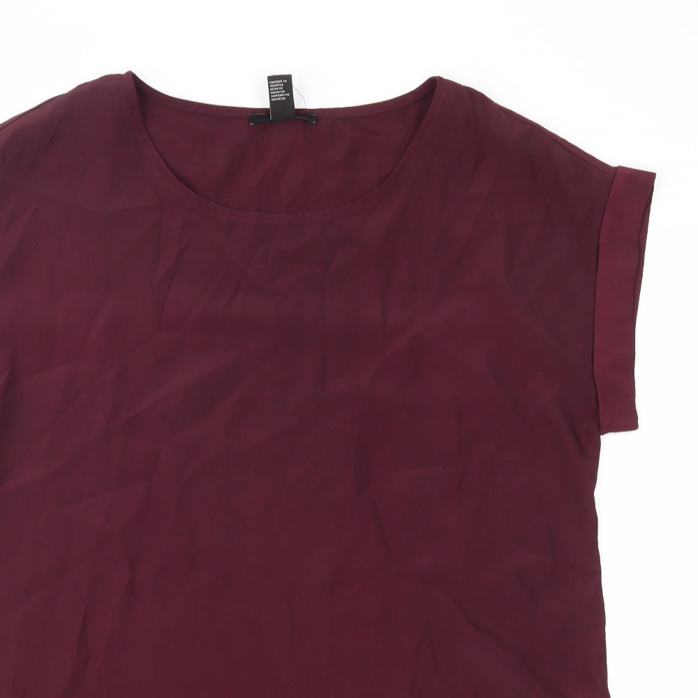 FOREVER 21 Womens Purple   Basic Blouse Size S