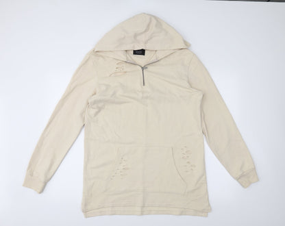 Bershka Mens Beige   Pullover Jumper Size M  - distressed