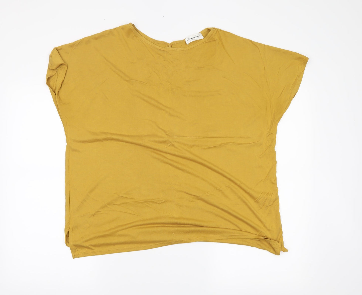 Emeliax Womens Yellow   Basic Blouse Size L