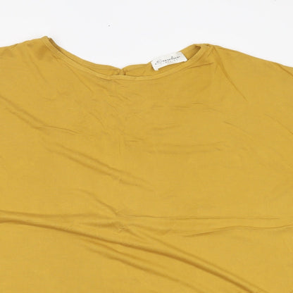 Emeliax Womens Yellow   Basic Blouse Size L