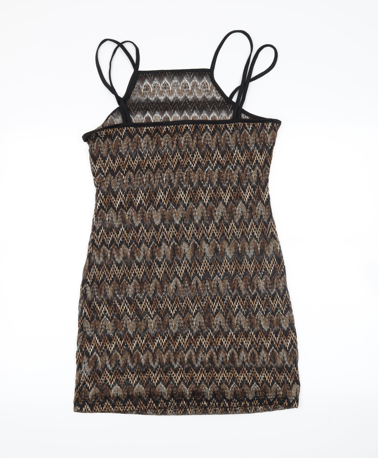 miss pretty world Womens Gold Chevron  Mini  Size 10