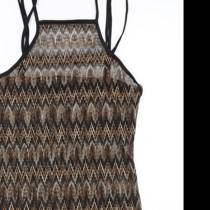 miss pretty world Womens Gold Chevron  Mini  Size 10