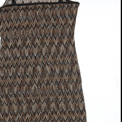 miss pretty world Womens Gold Chevron  Mini  Size 10