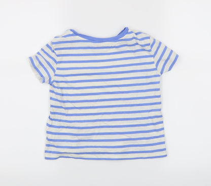 Gap Girls Blue Striped  Basic Casual Size S