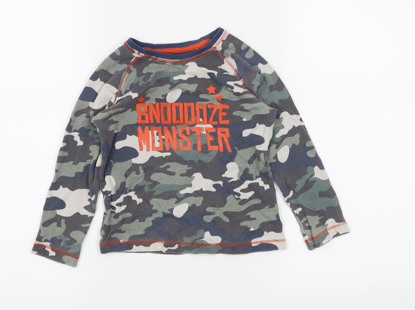 Mini Club Boys Green Camouflage   Pyjama Top Size 2-3 Years