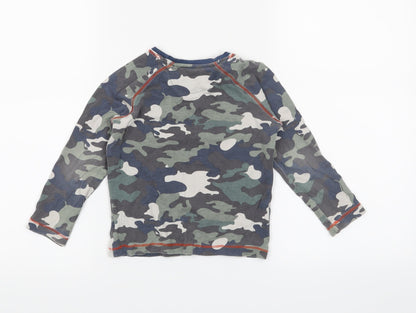 Mini Club Boys Green Camouflage   Pyjama Top Size 2-3 Years