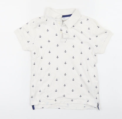 H&M Boys White   Basic Polo Size 7-8 Years