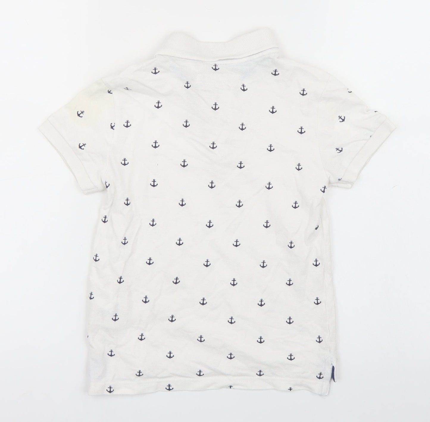 H&M Boys White   Basic Polo Size 7-8 Years