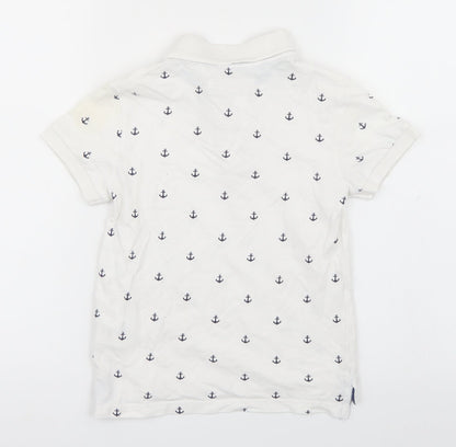 H&M Boys White   Basic Polo Size 7-8 Years