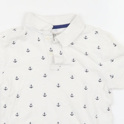 H&M Boys White   Basic Polo Size 7-8 Years