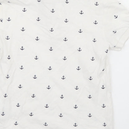 H&M Boys White   Basic Polo Size 7-8 Years