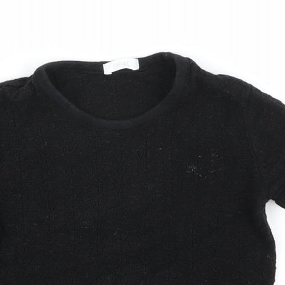 Next Girls Black   Basic T-Shirt Size 5 Years
