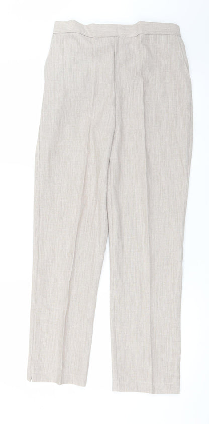 Womens UK Size 12 Preworn Regular Fit  Beige Trousers