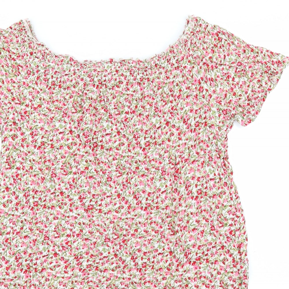 Primark Womens Pink Floral  Basic Blouse Size 10