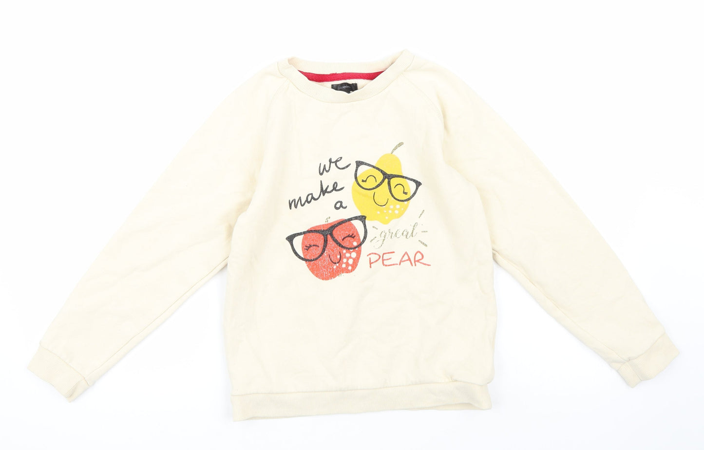Picapino Girls Beige   Pullover Sweatshirt Size 10 Years