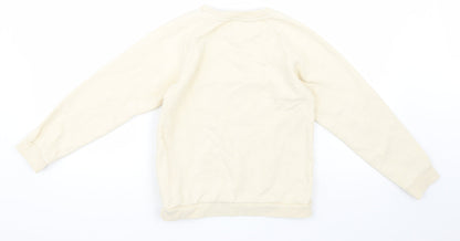 Picapino Girls Beige   Pullover Sweatshirt Size 10 Years