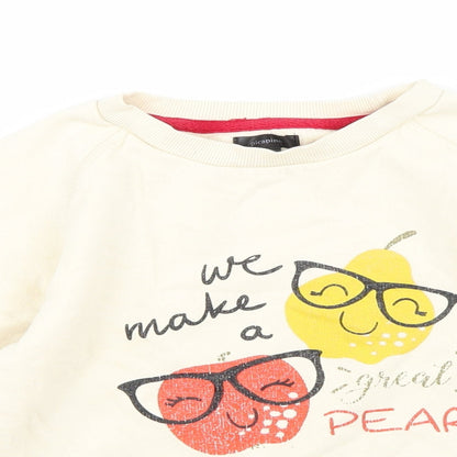 Picapino Girls Beige   Pullover Sweatshirt Size 10 Years