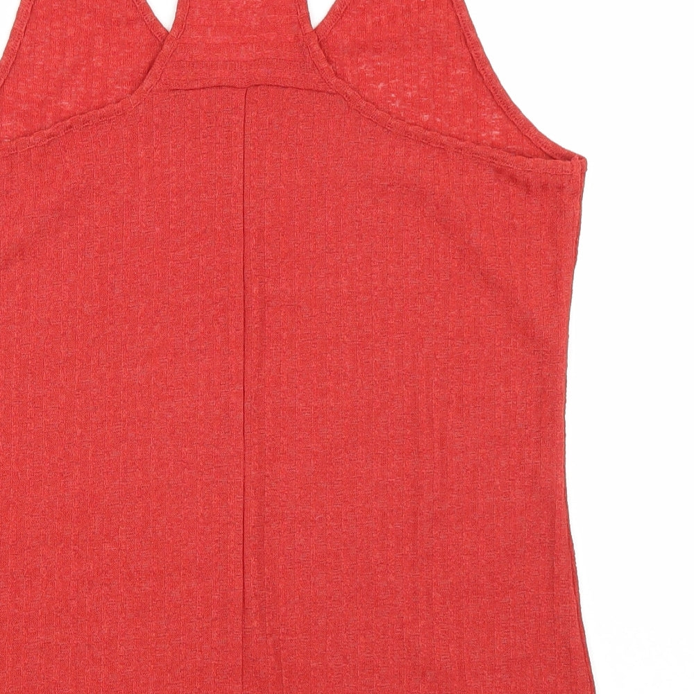 Womens UK Size 12 NEXT Orange Basic Tank