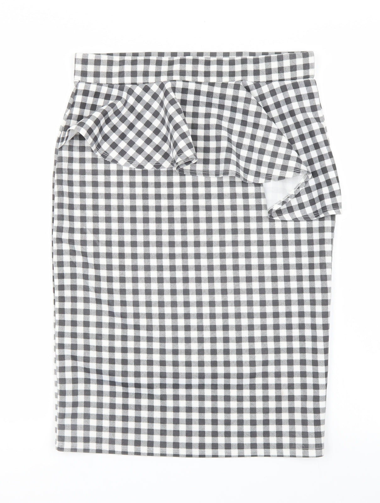 Dorothy Perkins Womens Black Houndstooth  Straight & Pencil Skirt Size 12