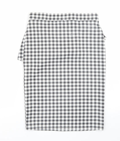 Dorothy Perkins Womens Black Houndstooth  Straight & Pencil Skirt Size 12